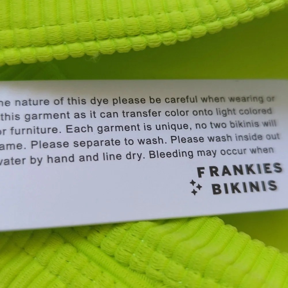 Frankie's Cole Ribbed Bikini Bottom Slime Green L